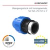 Kirchhoff Fitting transition piece with external thread, 25 mm x