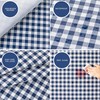 Oilcloth Tablecloth Washable Square 140 x 200 cm Checked Blue