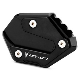 Modeer For Yamaha MT07 FZ07 2014-2023 Motorcycle Side Stand extension Enlarge Plate Pad mt 07 fz 07 Accessories Color Black