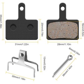 TOPBELIEF 2 Pairs Cube Brake Pads Bicycle Disc Brake Pads Mountain Bike Brake Pads for Shimano M315 M355 M375 M416 M446 M447 M475 M515 M525 M575 C501 C601 T615 T675 B01 B01S