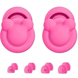 Ear Plugs for Sleeping Noise Reduction, Noise Cancelling, Hearing Protection Ear Plugs for Sleep, snoring, Study, Super Soft with 8 Ear Tips in XS/S/M/L (Bright Pink, One Size)