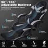 Ergonomic Gaming Chair with Footrest: 90°-155° Recline, Adjustable Height, Detachable