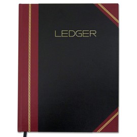 BookFactory Ledger Book/Professional Accounting Ledger/4 Column/Four Columns Notebook- 300 Pages, 8'' x 10'', Two Toned Cover, Section Sewn Hardbound (Made in USA)