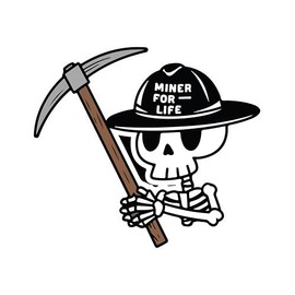 3pcs Miner for Life, Mining Stickers Funny Hard Hat Sticker, 2.5 inch - Miner Hardhat Decal