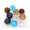 Pack of 50 Mixed Crystal Quartz Faceted Round Beads, 8mm