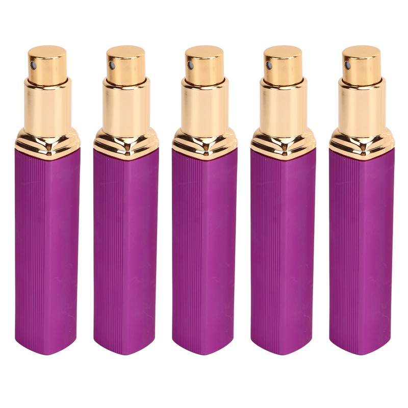5pcs Travel Spray Bottles Eletrolytic Aluminium 12ml Refillable Perfume Bottles