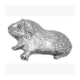 Guinea Pig Pin Badge Brooch Gift, Supplied in Organza Bag