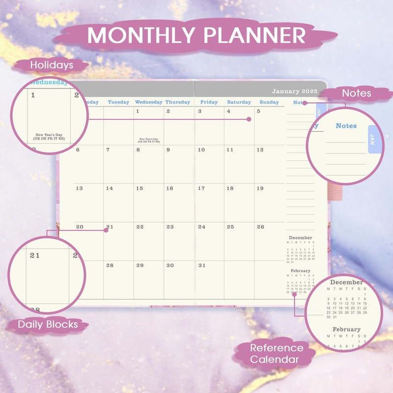 Pocket Diary 2025 - A6 Diary 2025 Week to View