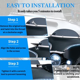 CWXEDN FLHX Street Glide Fairing Bolts Windshield Trim Spikes Screws Bolts Kit Compatible with 1996-2013 Harley Touring Ultra Limited Electra Glide Street Glide FLHX