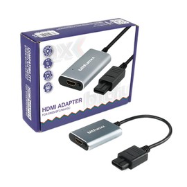 BITFUNX N64/NGC/SFC/SNES HDMI Adapter - Supports Auto SV & AV and 16:9/4:3 Switch, Plug & Play Video Game Adapter with No Lag, HDMI Converter for N64/NGC/SFC/SNES Console (Grey)