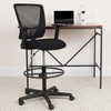 Flash Furniture Harper Ergonomic Mid-Back Mesh Drafting Chair with Black