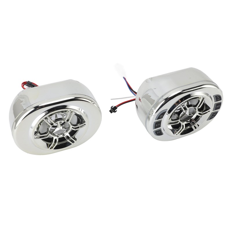 Waterproof Motorcycle Bluetooth Speaker Hands Free Calls Chrome All in