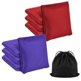 TINDTOP Mini Bean Bags for Tossing (3.9 * 3.9inch, 100g/3.5oz), 8 Pack Cornhole Outdoor Toss Gaming Colorful Canvas Carnival Games Throwing Games