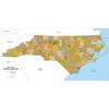 North Carolina ZIP Code Map with Counties - Large -