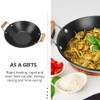 PRETYZOOM Flat Bottom Wok 30cm Carbon Wok Canton Style Frying