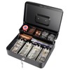 Cash Box with Money Tray and Key Lock, Saving Lock