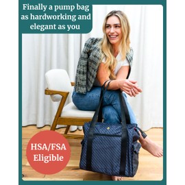 Breast Pump Bag for Work with Cooler - Tote for All Breastpump, Spectra & Medela - Organizer for Pumping Essentials - Carrying Case for Working Moms - Ellerby