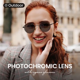 Cyxus Photochromic Glasses Blue Light Blocking Glasses UV Protection Glasses for Women Men I02