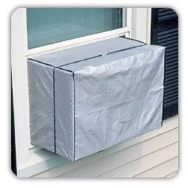 Dependable Air Conditioner Cover Vinyl Outside AC Window Unit 21.5" x 15" x 16" Silver