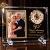 Dxaeuqr Dxaeqr 50th Wedding Anniversary Keepsake for Couples, Crystal Glass