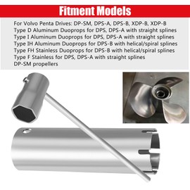 Duo/Twin Prop Tool Kit 3855516 Propeller Wrench Installer & Removal Tools Fit For Volvo Penta Drives DPS-A DPS-B DP-SM Tool Kit For D, F, FH, I, IH Series Propellers Duoprop