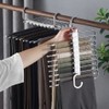 Space Saving Pants Hanger, 9-Tier Stainless Steel Closet Organizer with