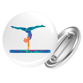 Huuraa Button Gymnastik Schwebebalken Geschenk Größe 25mm Gymnastik Geschenkidee