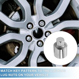 A ABSOPRO Car Wheel Lock Lugnut Type U Anti-Theft Screw Nut Removal Key Socket for Land Rover Range Rover Evoque Freelander