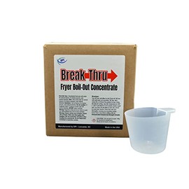 DPI Break-Thru Fryer Boil Out Cleaner, Powder Concentrate for Deep Fryers, Removes Grease and Carbon Deposits, Easy Use Scope Included, 26 Cleaning Cycles Per Box.