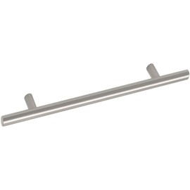 OBF Grimme Cristo 8514210160 Furniture Handle (Barell) Diameter 12 mm Hollow Width 240 mm Bar Handle Brushed Stainless Steel Silver Hole Spacing 160 mm