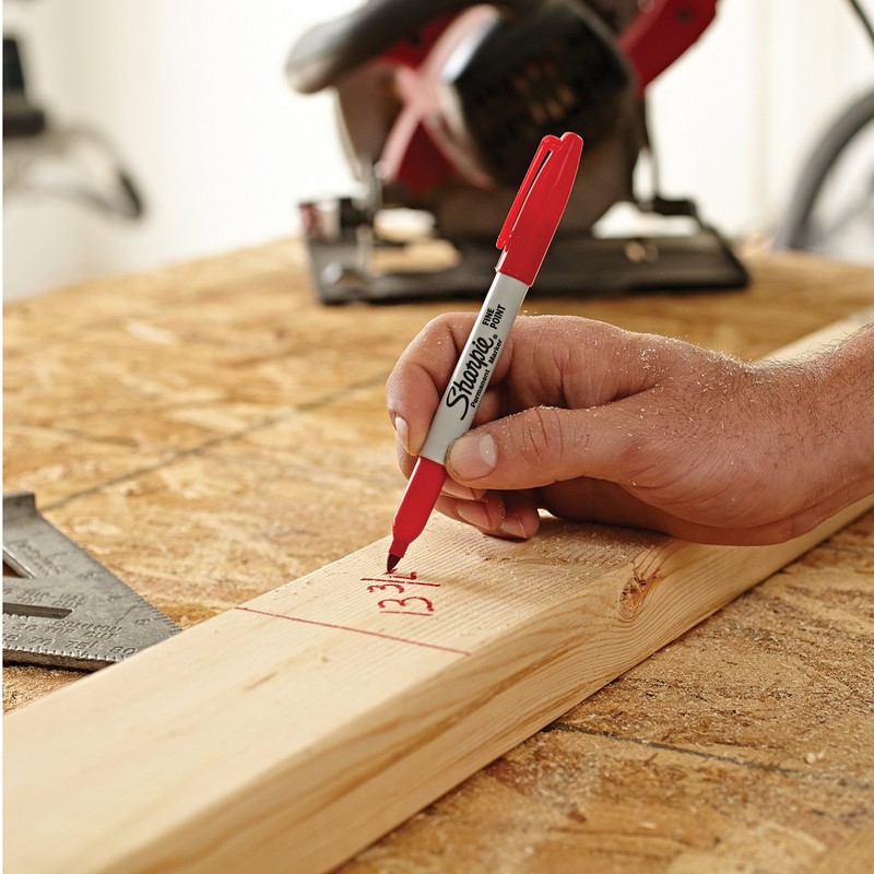 Sharpie Permanent Marker, Fine Point, Red, 1 Count