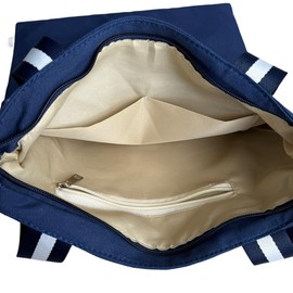 Augbunny 12OZ 100% Cotton Canvas Zipper Closure Lined Reusable Grocery Shopping Bag Beach Bag Daily Casual Multi Purpose Tote