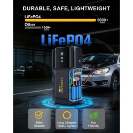 VTOMAN VL3 3000A LiFePO4 Portable Jump Starter for 7L Gas and 5L Diesel
