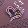 Greek Order Eastern Star Pin Social Members Heart OES Brooch