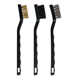 Kakuri Sandry SWB-3 Wire Brush, Set of 3, Brass, Stainless Steel, Nylon