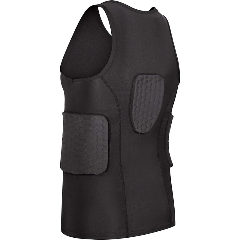 Men’s Padded Compression Shirt - Football Chest & Rib Protector