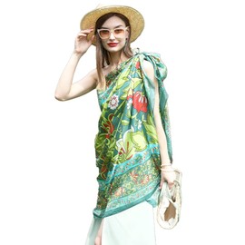 DANA XU 100% Mulberry Extra Large Silk Pashmina Scarf Shawls And Wraps For Women Evening Dress Summer Travel Floral Blanket