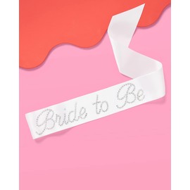 xo, Fetti Faja de novia con diamantes de imitación, decoración de despedida de soltera, regalo de despedida de soltera, regalos de dama de honor, Blanco, plateado, Talla única