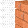 Otoolling 24 Pack Brick Hook Stainless Steel Wall Clips Installed