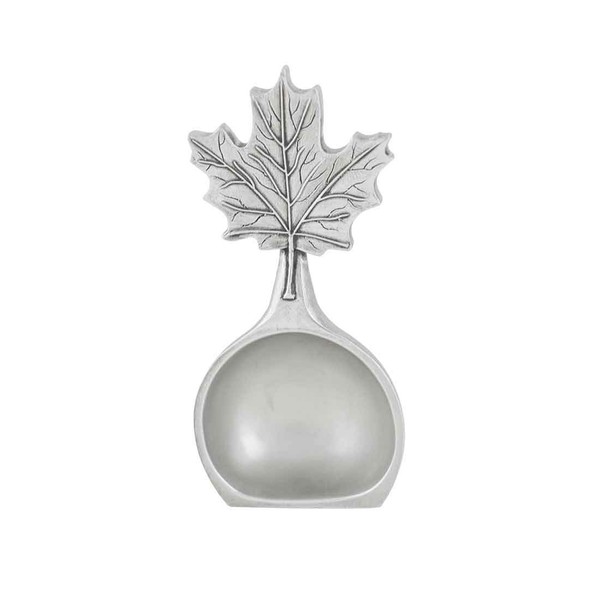 DANFORTH – Freestanding Maple Leaf Coffee Scoop / Spoon, Pewter, 3.75”, Made In USA