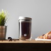 BU Brew Doppelwandige Kaffeetasse aus Glas, Schnee, 454 ml