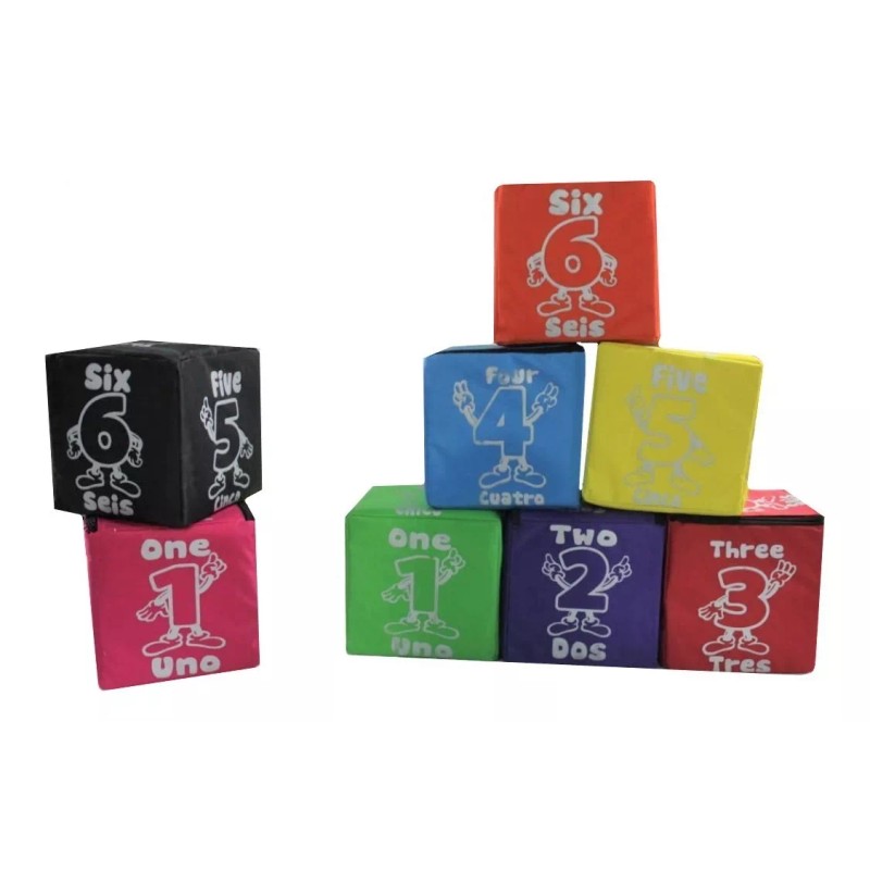 JIG DIDACTICOS Dado Didactico De Numeros Español E Ingles 7