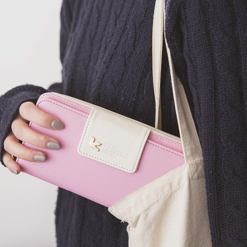 Donally Wallet, Long Wallet, Round Zipper, Bifold Girls, Women's, light