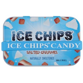 ICE CHIPS Xylitol Candy Tins 5.28 oz total (Salted Caramel, 3 Pack) - Includes BAND as shown
