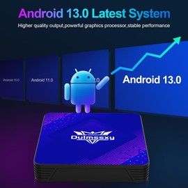 Android tv box, Dulmssxy Smart TV Box Android 13.0 4GB RAM 64GB ROM RK3528 Quad-Core 64bit Cortex-A53 Mali 450 MP2 GPU Support 8K 3D 1080P 2.4/5.0GHz WiFi BT5.0 10/100M Ethernet DLNA USB 3.0 H.265