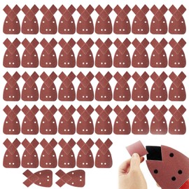 Mouse Sander Pads, 48 Pcs 40/60/80/120/180/240 Grits 6 Mouse Sander Pads Mixed Sandpaper Assortment, 4 Holes Sanding Sheets for Hook and Loop Detail Palm Electric Sander Sanding Pads