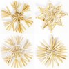 com-four® 48-piece straw stars set, Ø 6 cm, Christmas tree