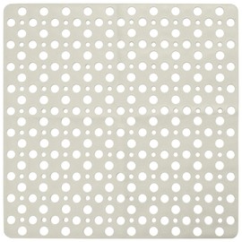 ENKOSI Large Square Shower Mat Non Slip - 27 x 27 Non Slip Shower Mats - Shower Mats for Showers Anti Slip - Shower Floor Mat - Bathroom Shower Mat - Shower Bath Mat (Pearl White)