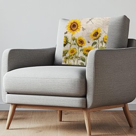 Qehuruxo Sunflower Sofa Headrest Covers Recliner Headrest Covers Dragonfly Non Slip Couch Back Covers Protector Headrest Cover Fall Quick Dry Breathable Sofa Chair Covers