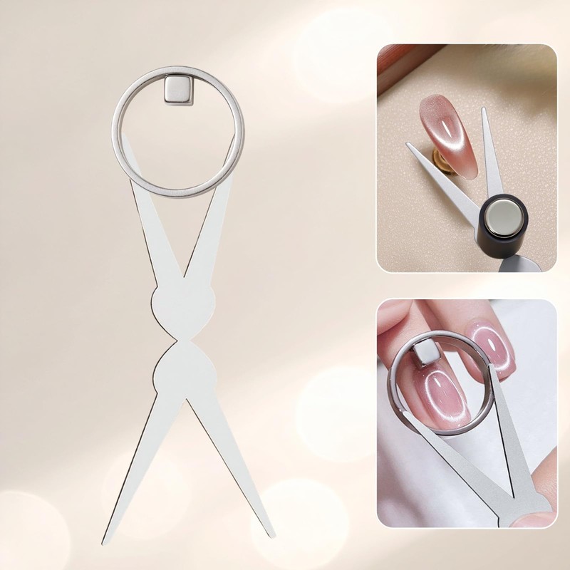 8-in-1 Cat Eye Magnet Set for Nails, French, Circular Hole,